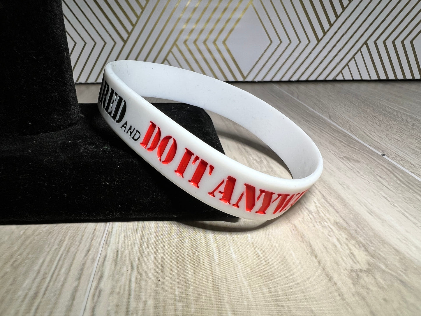 Be scared do it anyway wristband