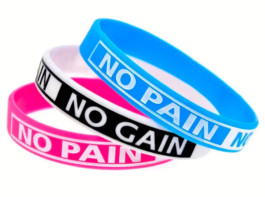 "No Pain No Gain" Motivational Silicone Bracelet