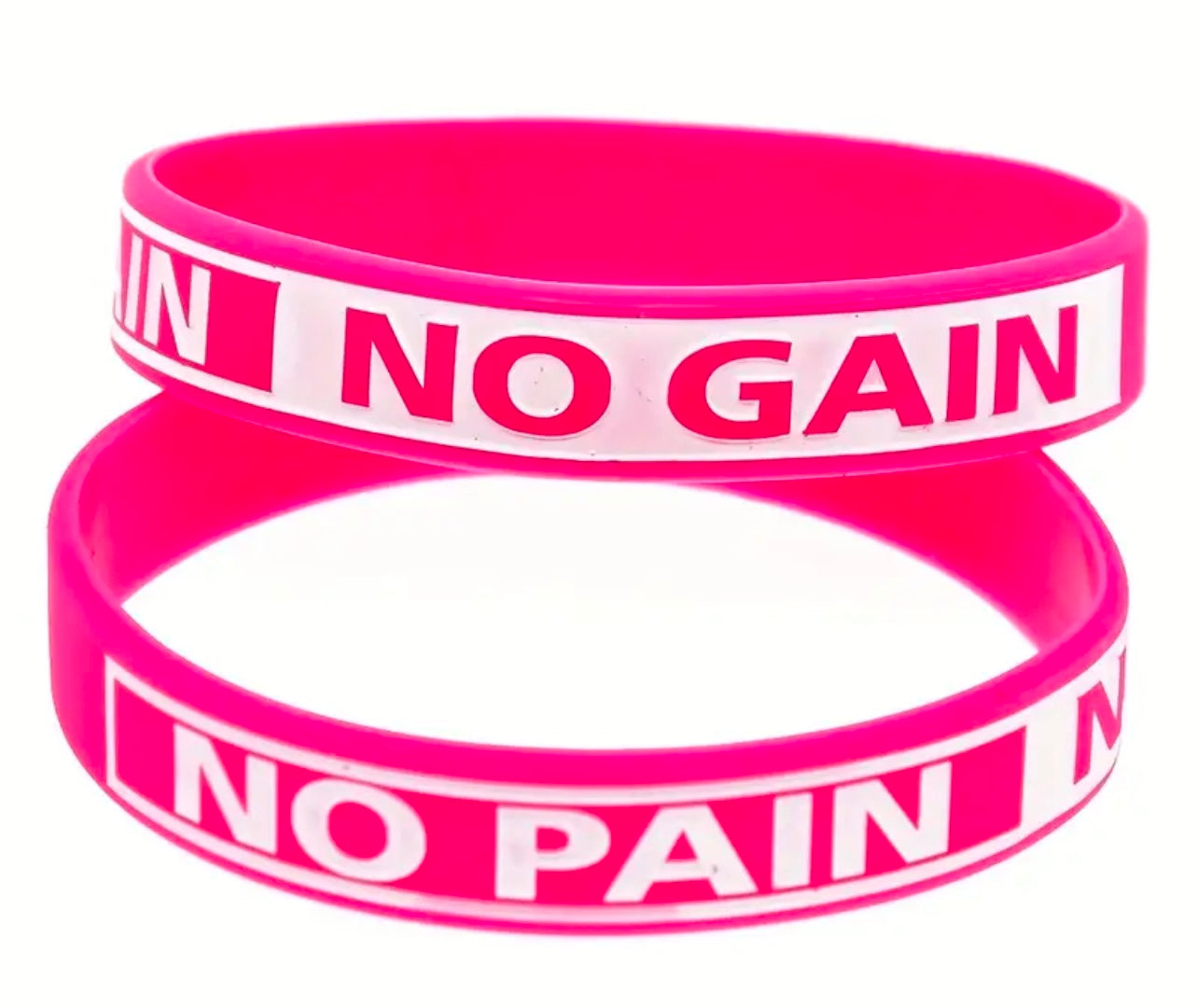 "No Pain No Gain" Motivational Silicone Bracelet