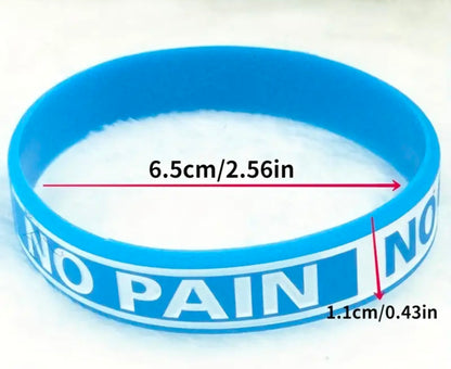 "No Pain No Gain" Motivational Silicone Bracelet