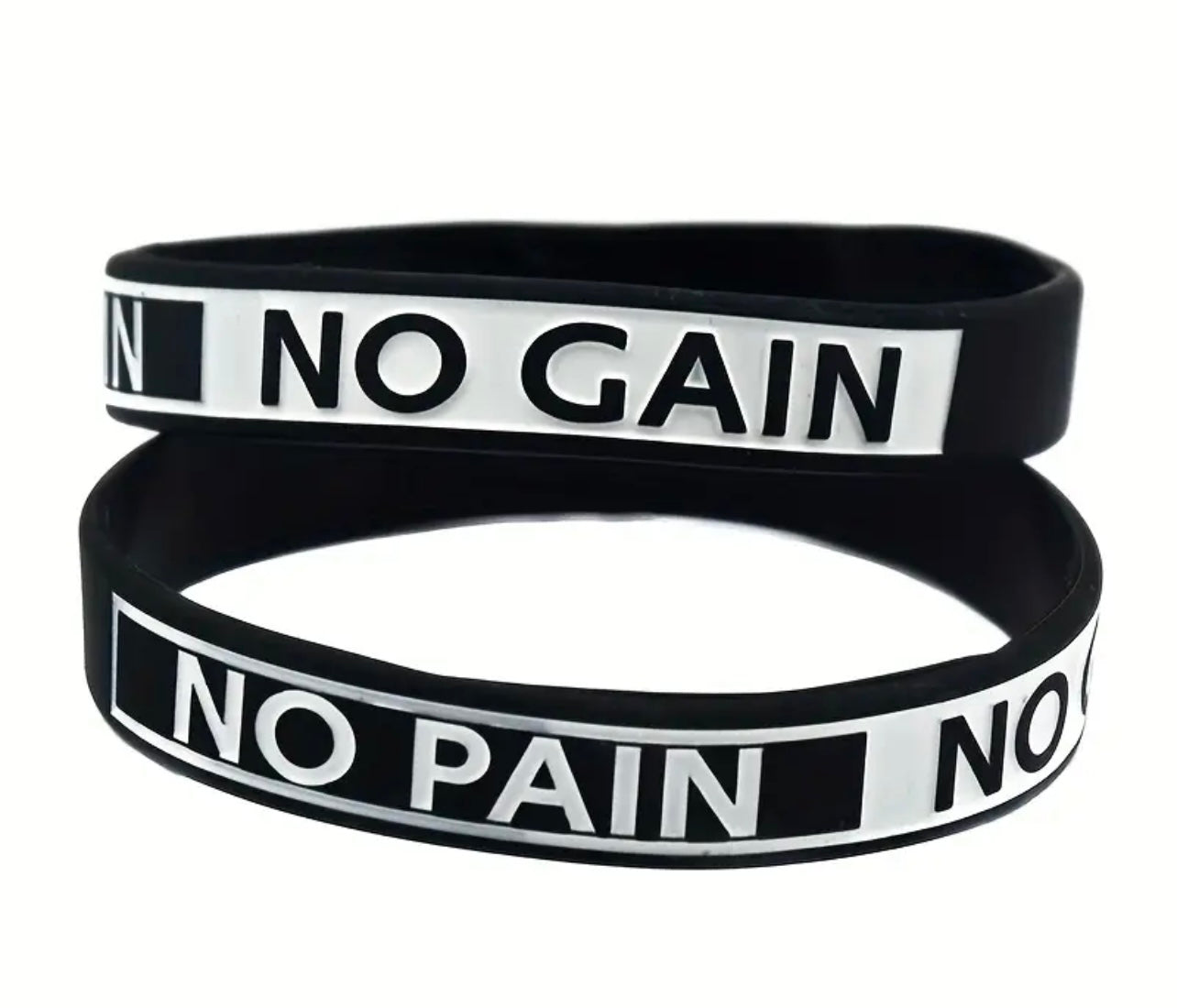 "No Pain No Gain" Motivational Silicone Bracelet