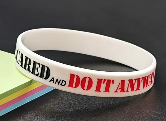 Be scared do it anyway wristband