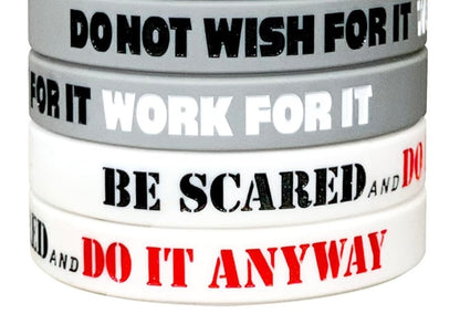 Be scared do it anyway wristband